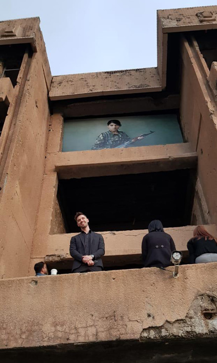 The exhibition by Canadian photographer Joey Lawrence is being held at Amna Suraka, or the “Red Security” Prison Museum in Sulaimani. (Photo: Kurdistan 24/Wladimir van Wilgenburg)