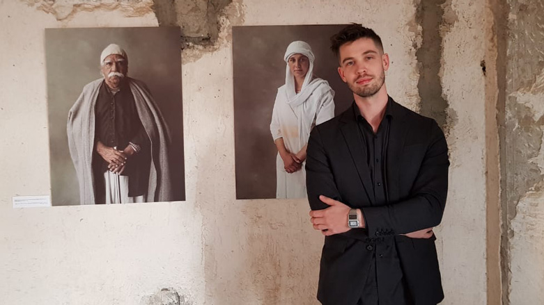 The exhibition by Canadian photographer Joey Lawrence is being held at Amna Suraka, or the “Red Security” Prison Museum in Sulaimani. (Photo: Kurdistan 24/Wladimir van Wilgenburg)