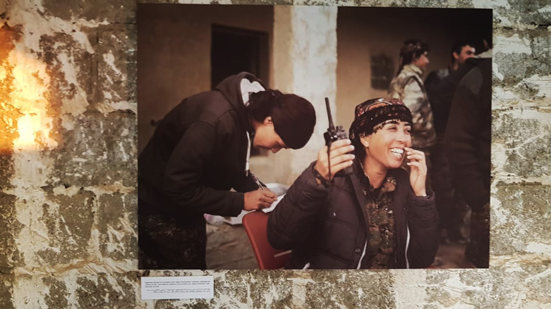 The exhibition by Canadian photographer Joey Lawrence is being held at Amna Suraka, or the “Red Security” Prison Museum in Sulaimani. (Photo: Kurdistan 24/Wladimir van Wilgenburg)