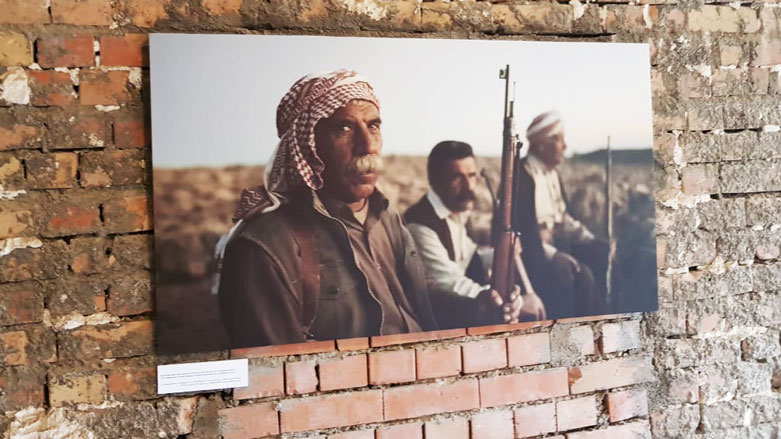 The exhibition by Canadian photographer Joey Lawrence is being held at Amna Suraka, or the “Red Security” Prison Museum in Sulaimani. (Photo: Kurdistan 24/Wladimir van Wilgenburg)