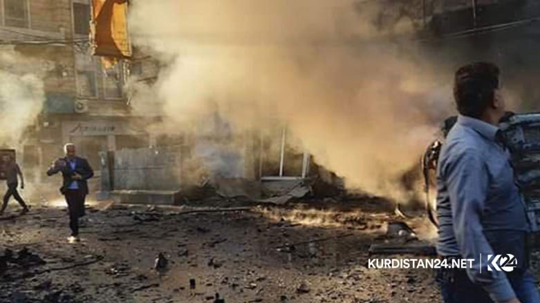 چندین انفجار قوی در قامشلو روی داد