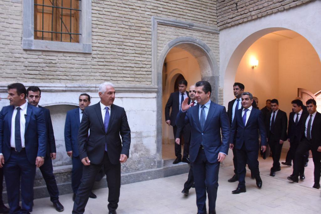 مسرور بارزاني يزور قلعة اربيل التاريخية