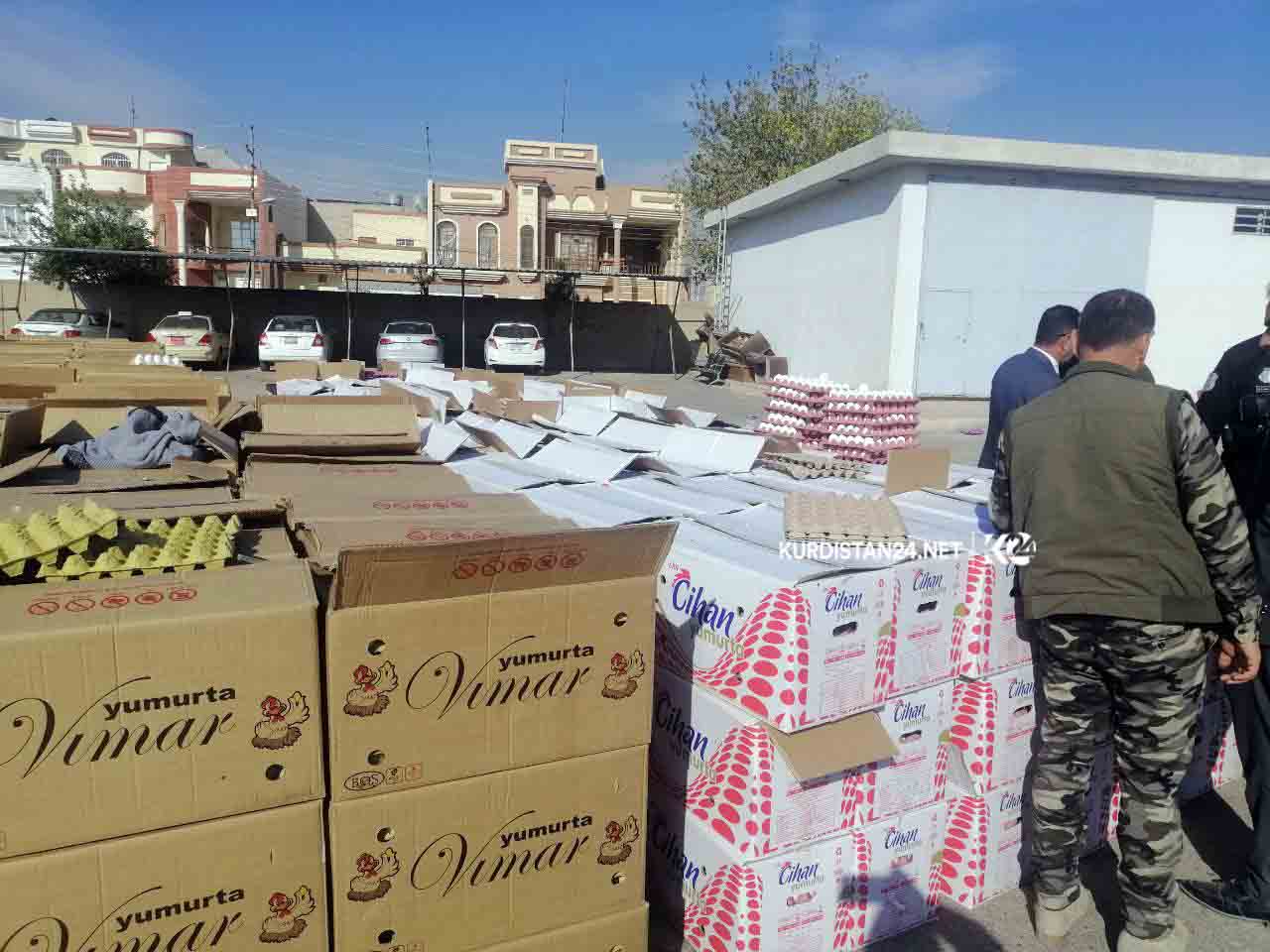 لە ھەولێر 81 تۆن ھێلكە دەستی بەسەردا گیرا