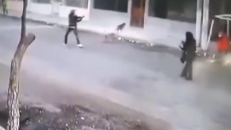 دوو سه‌گ ئافره‌تێك له‌ ده‌ست دزێك رزگار ده‌كه‌ن