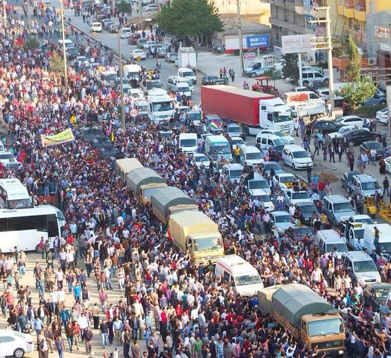 Kernevala pêşwazîya gelê me li bakûrê Kurdistanê ji hêza Pêşmerge li dawîya meha Çirya Dşuem/2014yê 