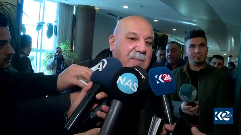 Secretary General of the Ministry of Peshmerga Jabar Yawar speaks to reporters in Erbil, Jan. 11, 2020. (Photo: Kurdistan 24) 