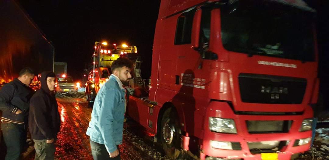 PHOTOS: Heavy snowfall in Kurdistan Region causes roadblocks in Erbil, Sulaimani