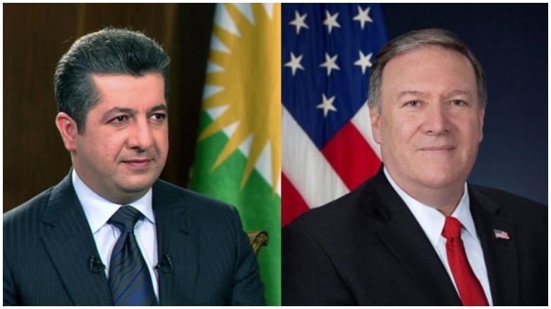 Mesrûr Barzanî û Mike Pompeo pêwendiya telefonî encam dan