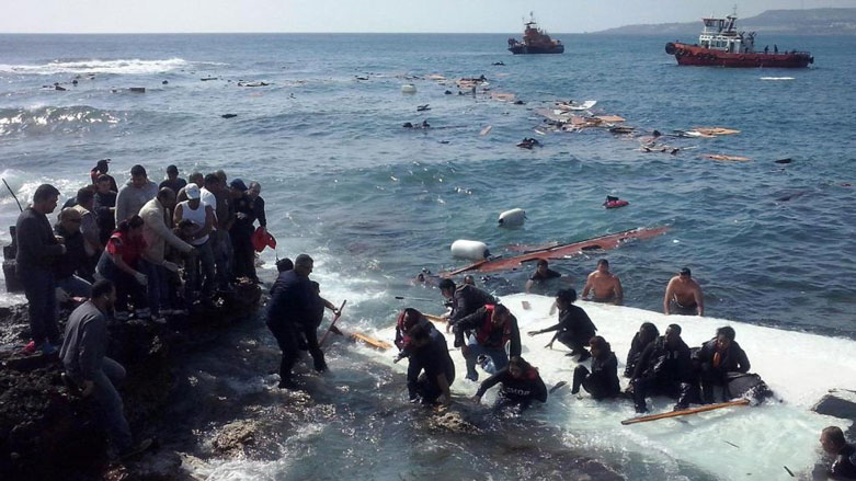 Malbateke Amûdê di deryaya Egeyê de xeniqî