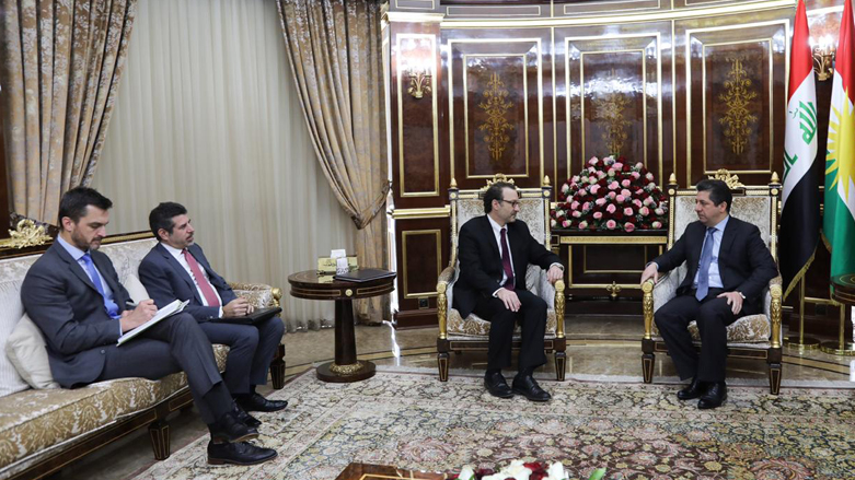 حضر اللقاء القنصل العام الأمريكي لدى إقليم كوردستان - صورة: KRG