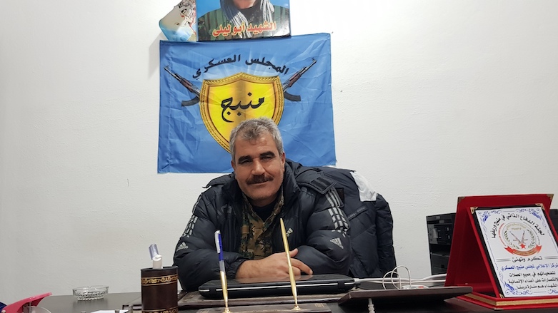 Manbij Military Council (MMC) Spokesperson Shervan Derwish, Dec. 9, 2019. (Photo: Kurdistan 24/Wladimir van Wilgenburg)