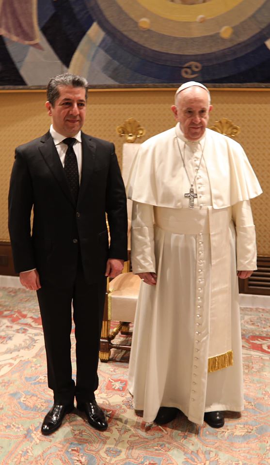 Mesrûr Barzanî û Papayê Vatîkanê civîyan