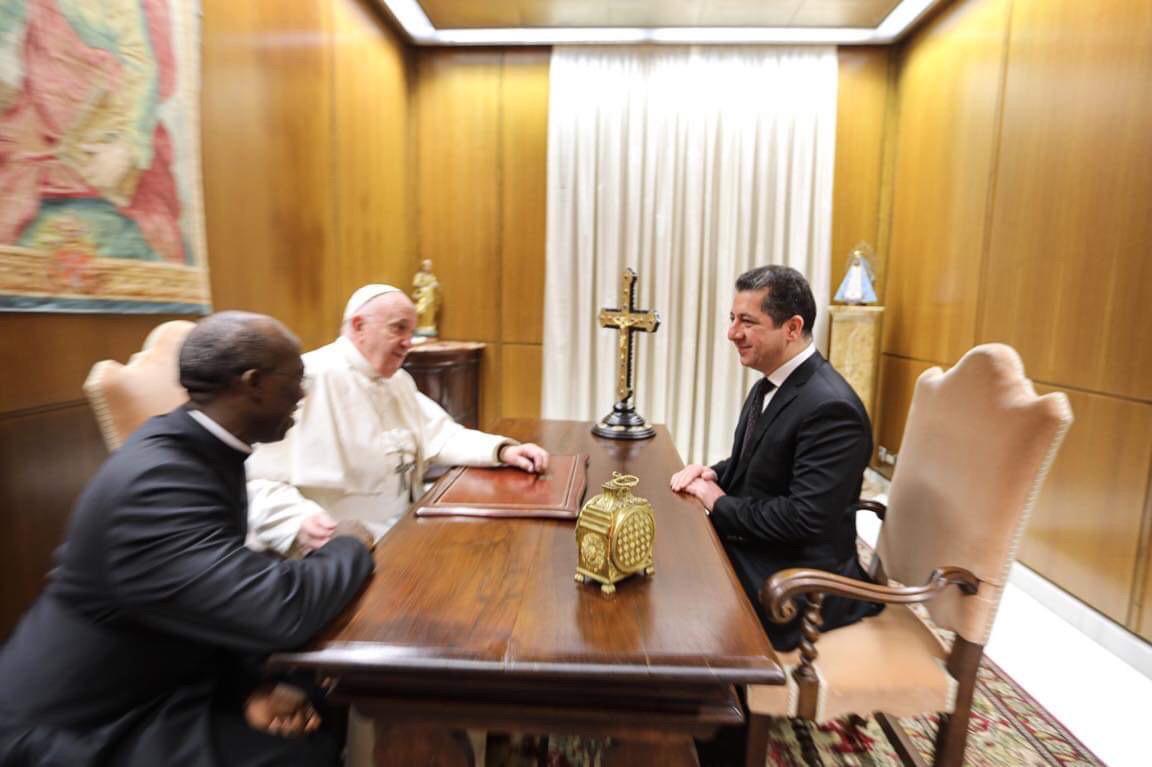 بالصور | مسرور بارزاني يجتمع مع بابا الفاتيكان