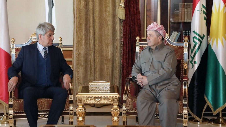 Serok Barzanî spasiya helwesta Fransa li hember Herêma Kurdistanê dike