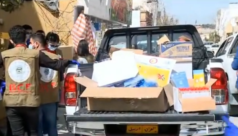 دەزگای خێرخوازی بارزانی لە سلێمانی پێداویستییەكانی خۆپاراستن لە كۆرۆنا دابەشدەكات