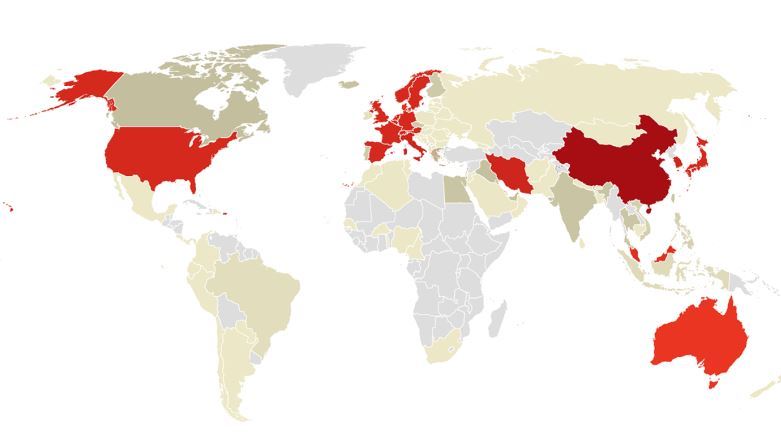 شمار مبتلایان به کرونا در آمریکا از ۱۰۰۰ نفر فراتر رفت