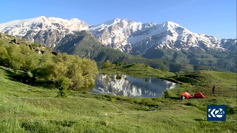 Felaw Pond in Kurdistan Region's Erbil province. (Photo: Kurdistan 24)