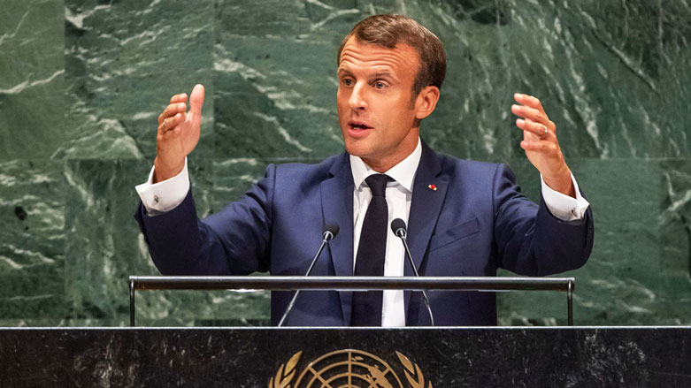 French President Emmanuel Macron addresses the UN General Assembly in 2019 (Photo: UN/Cia Pak)  