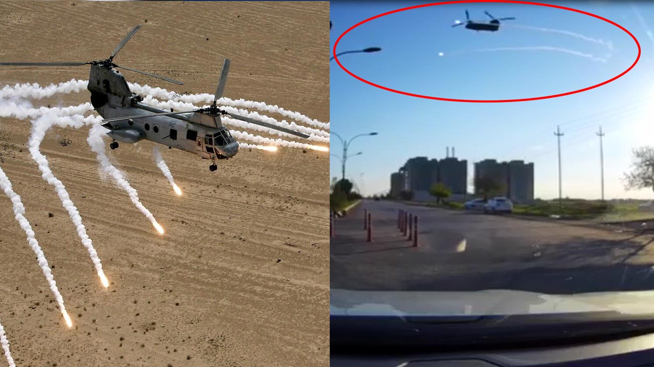 ئه‌و گڕه‌ی هه‌لیكۆپته‌ری جه‌نگی چییه‌ كه‌ له‌ ئاسمان ده‌بینرێت؟