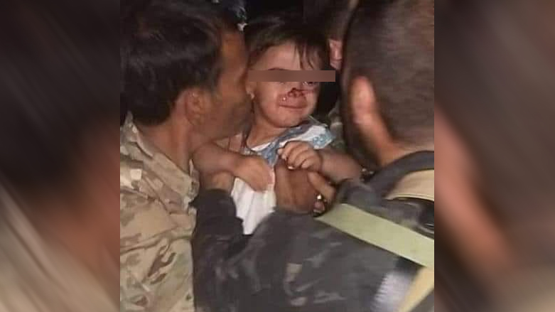 تم نقل الطفلة الى مستشفى خانقين