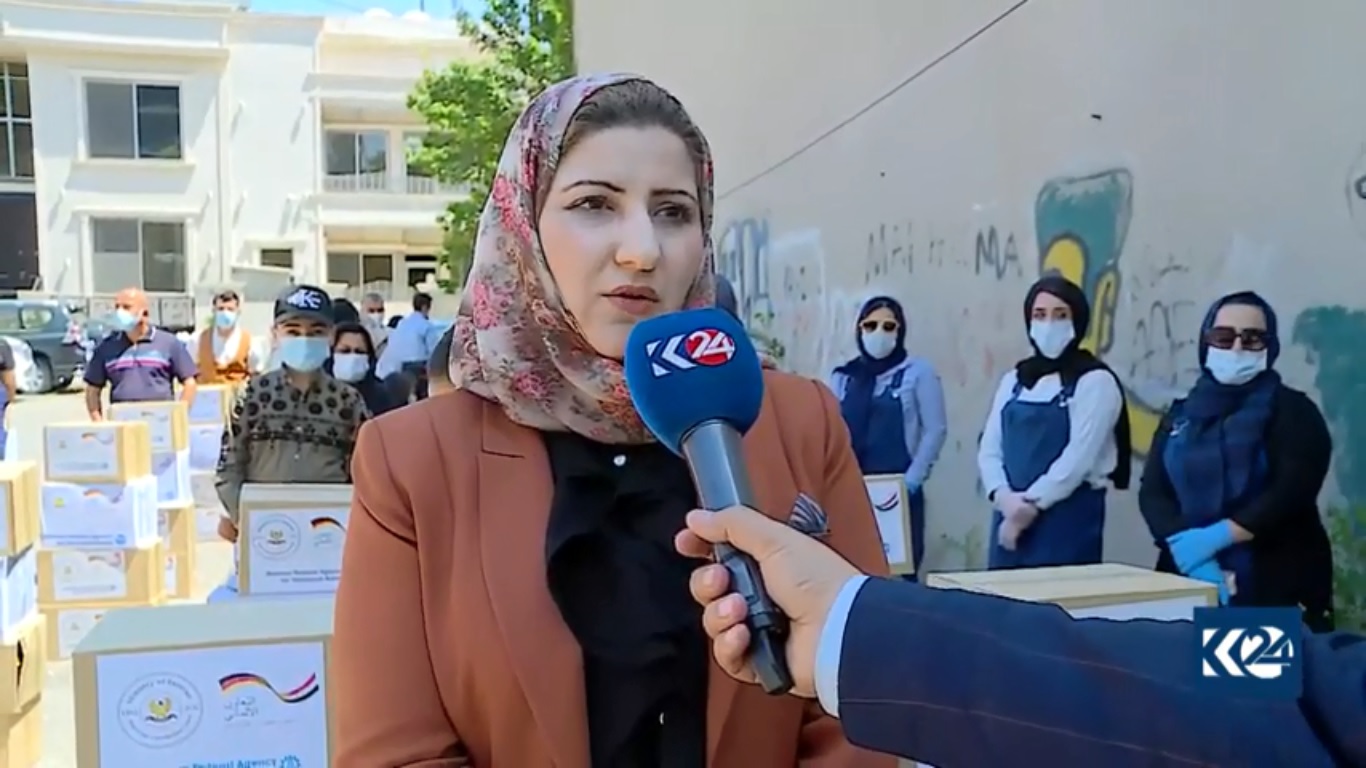 Srwa Rasoul, Director of Resource Mobilization at Joint Crisis Coordination Centre (JCC). (Photo: Kurdistan 24)