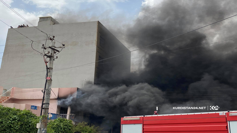  ئاگر لە گەڕەكێكی ھەولێر كەوتەوە