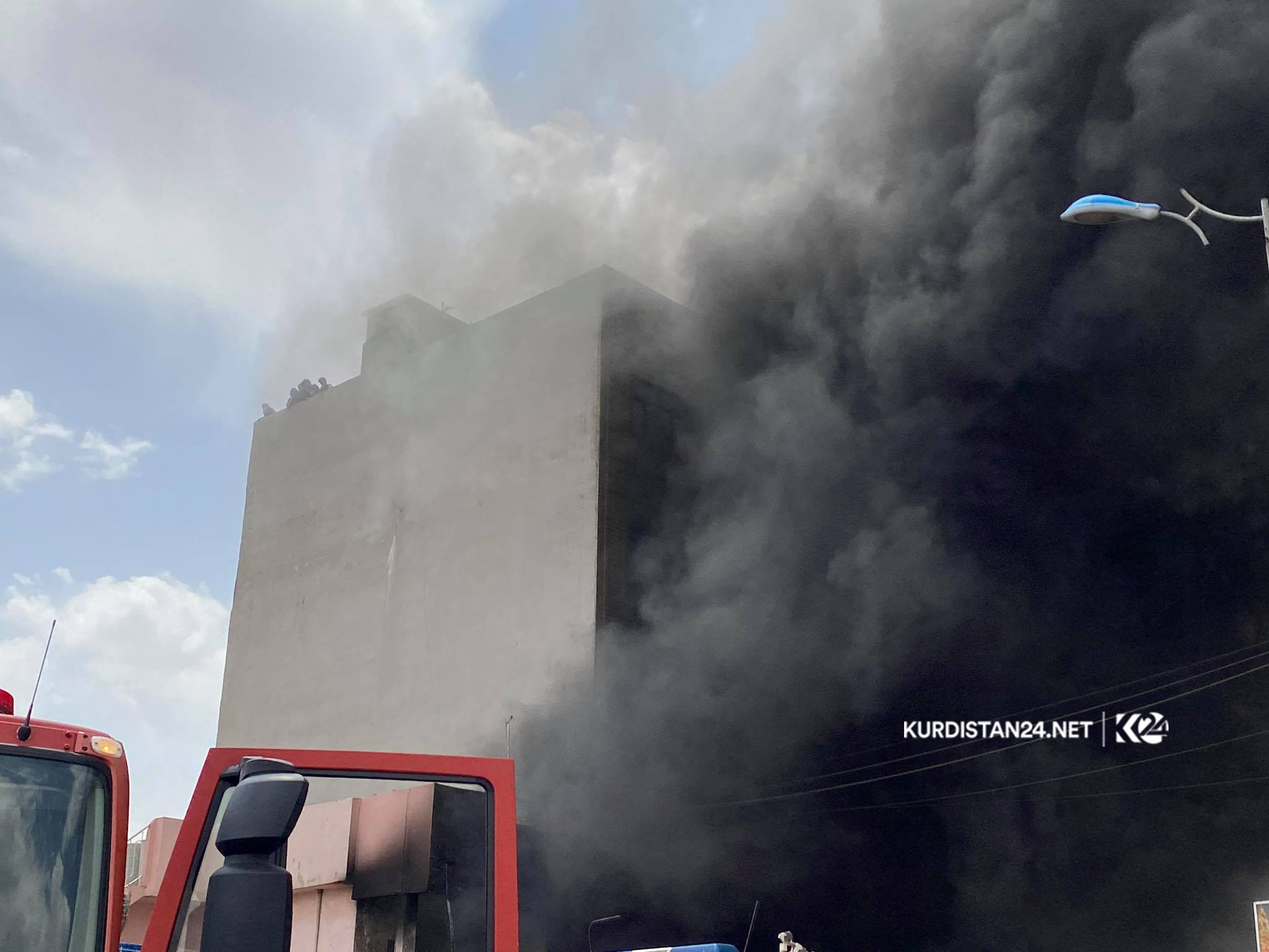  ئاگر لە گەڕەكێكی ھەولێر كەوتەوە