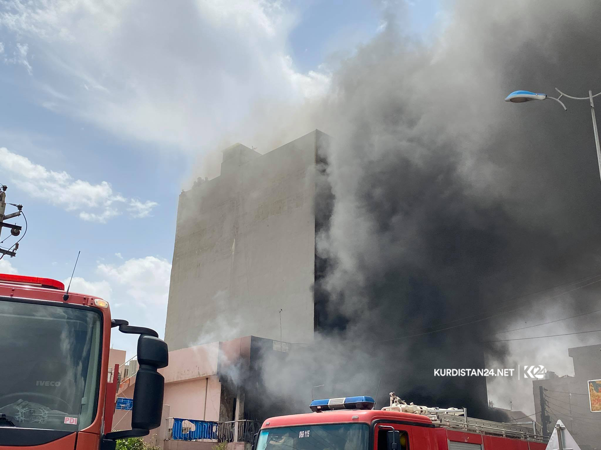  ئاگر لە گەڕەكێكی ھەولێر كەوتەوە