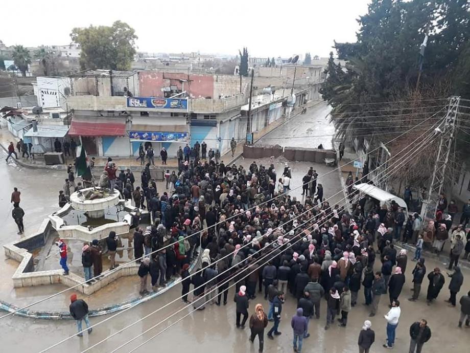 Girê Sipî.. xwenîşandan li dijî sepandina Lîre ya Trikî hat encamdan
