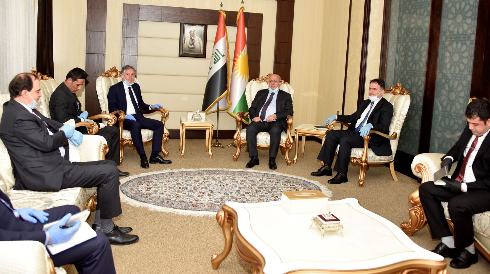 كۆبوونەوەی وەزیری دارایی و ئابووری ھەرێمی كوردستان و كونسوڵی گشتی توركیا لە ھەولێر - 14/6/2020