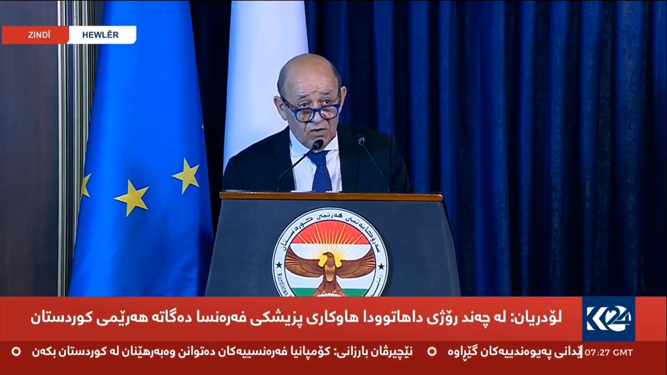 فرنسا تمد كوردستان بمساعدات طبية وترصد مبلغاً لمشروع في دهوك