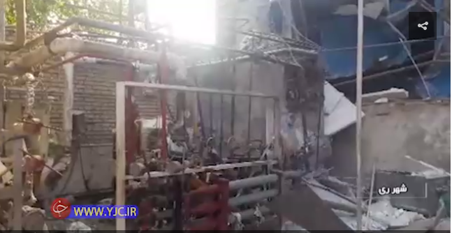 Teqînek di nav kargeheka botlên Oksicînê li başûrê Tehran rûda