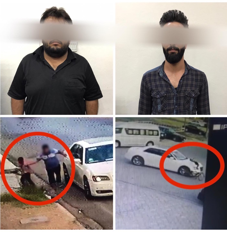 وێنەی تۆمەتبارەکان و ساتی فڕێدانی منداڵەکە لەلایەن پۆلیسی هەولێر بڵاوکراوەتەوە