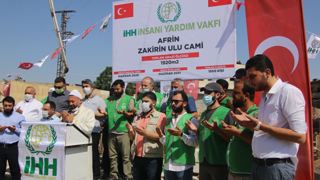 On July 25, the foundation for the Afrin Zakirin Grand Mosque by the IHH was laid. (Photo: IHH English)