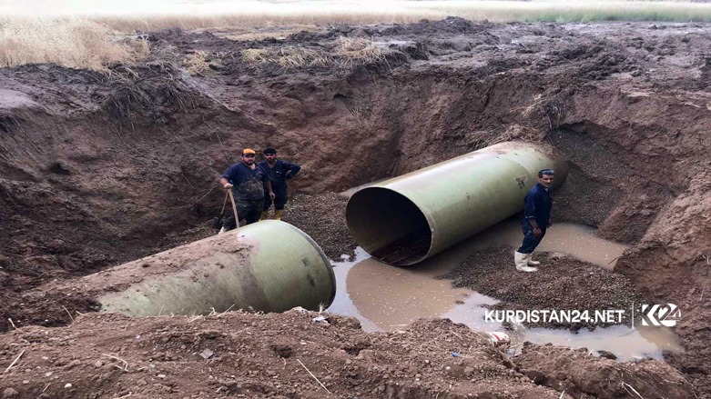 ئاوی بەشێك لە گەڕەكەكانی ھەولێر دەگیرێتەوە