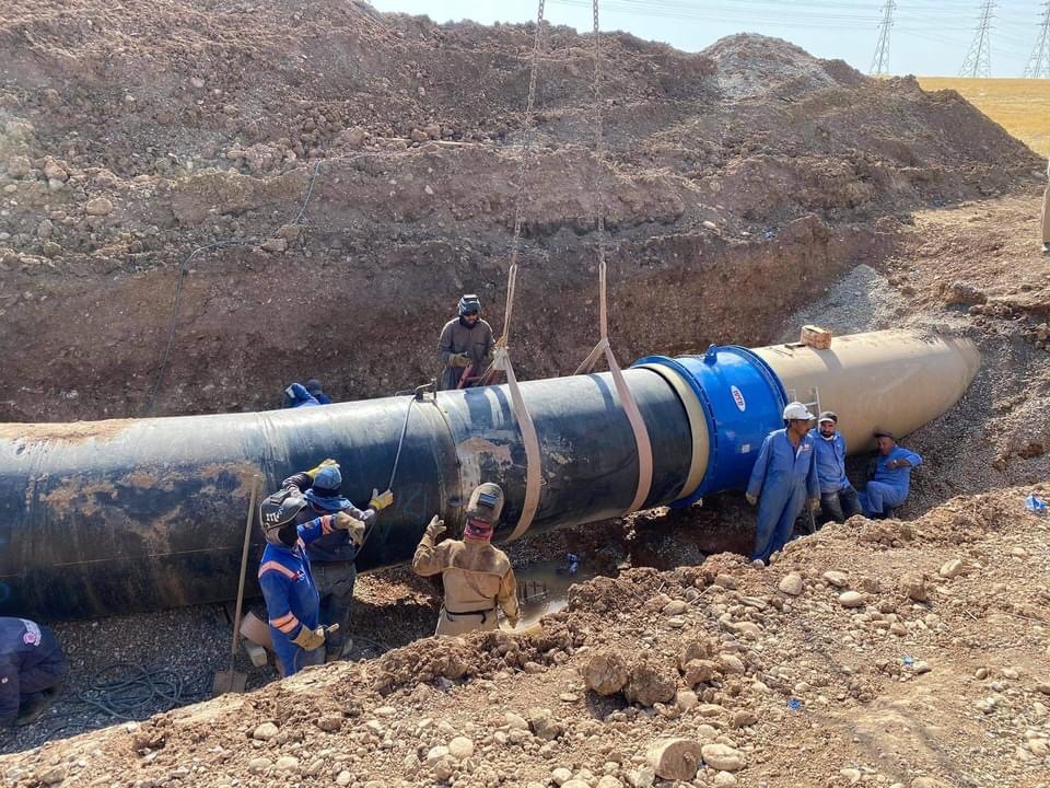 زانیاری نوێ لەبارەی كاركردن بۆ گواستنەوەی بۆری ئاوی ئیفراز سێی ھەولێر دەخرێتەڕوو