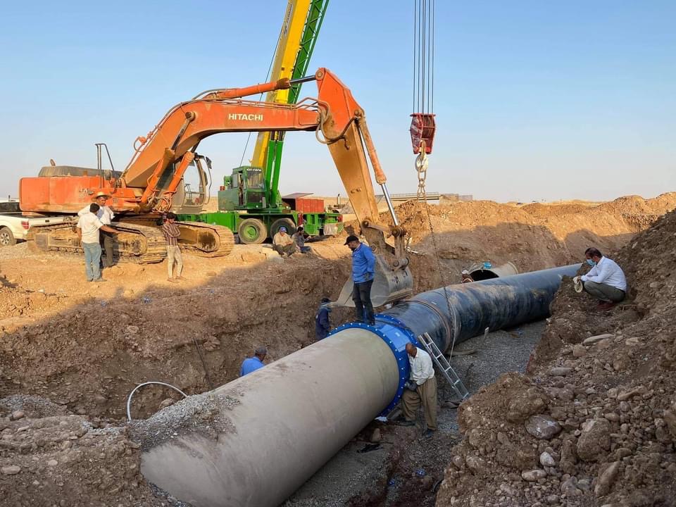 زانیاری نوێ لەبارەی كاركردن بۆ گواستنەوەی بۆری ئاوی ئیفراز سێی ھەولێر دەخرێتەڕوو