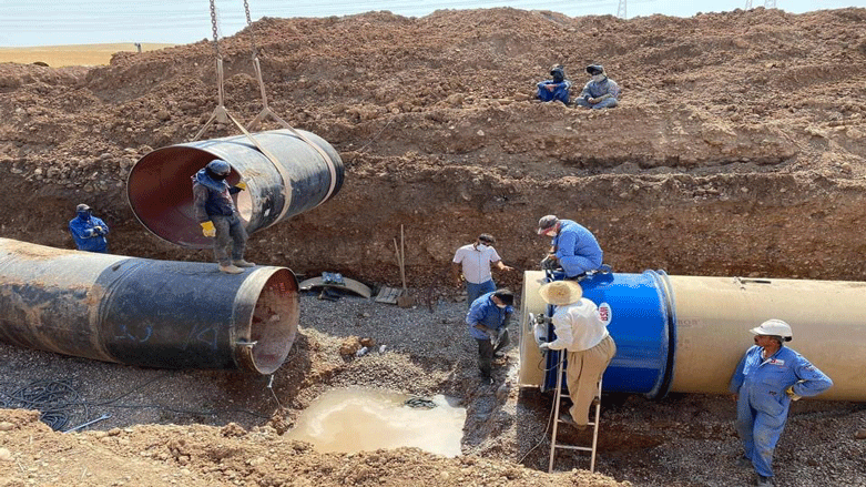 زانیاری نوێ لەبارەی كاركردن بۆ گواستنەوەی بۆری ئاوی ئیفراز سێی ھەولێر دەخرێتەڕوو