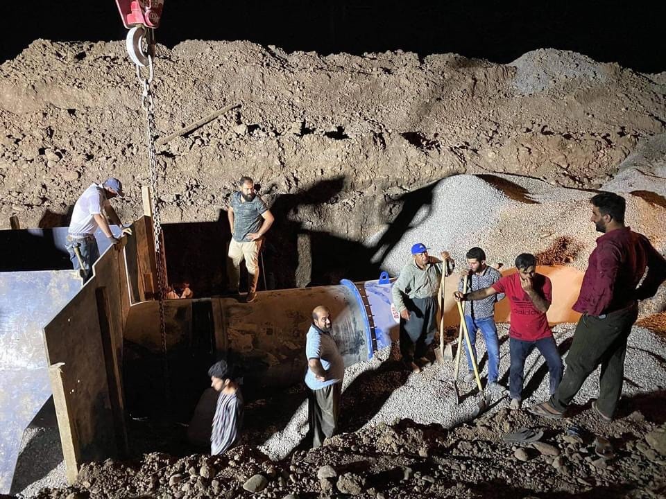 زانیاری نوێ لەبارەی كاركردن بۆ گواستنەوەی بۆری ئاوی ئیفراز سێی ھەولێر دەخرێتەڕوو