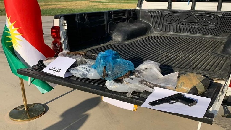 Drugs on display, impounded in the operation by the Kurdistan Region's security forces. (Photo: KRG)