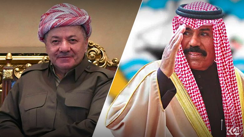 الرئيس بارزاني يهنئ الشيخ نواف ويؤكد على أهمية العلاقات الثنائية
