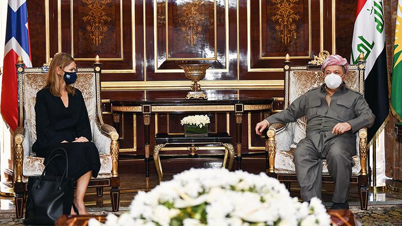 پرزیدنت بارزانی سفیر نروژ در عراق را به حضور پذیرفتند