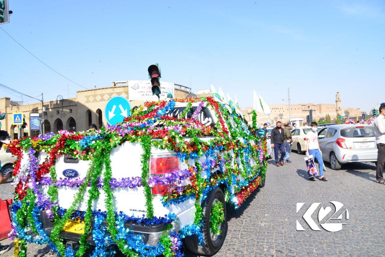 وێنە و ڤیدیۆ..  یادکردنەوەی لەدایکبوونی پێغەمبەری ئیسلام لە ئاسمان و زەوییەوە لە هەولێر