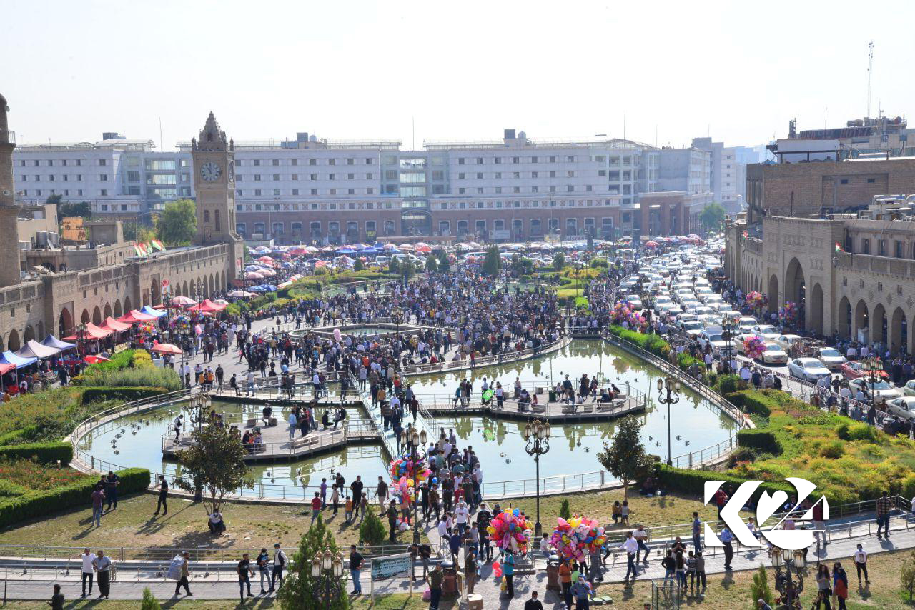 وێنە و ڤیدیۆ..  یادکردنەوەی لەدایکبوونی پێغەمبەری ئیسلام لە ئاسمان و زەوییەوە لە هەولێر