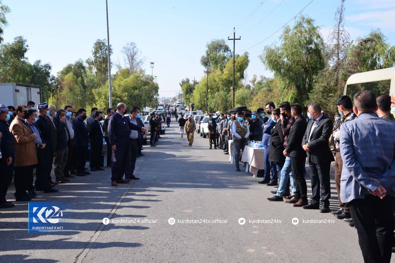 پیام مسرور بارزانی در مراسم استقبال از پیکر استاندار اربیل