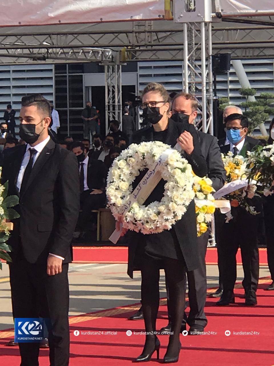 پیام مسرور بارزانی در مراسم استقبال از پیکر استاندار اربیل