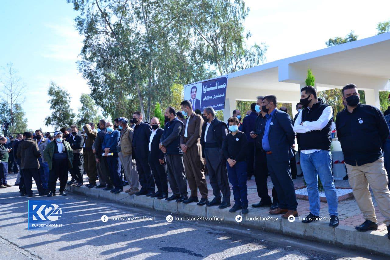 پیام مسرور بارزانی در مراسم استقبال از پیکر استاندار اربیل