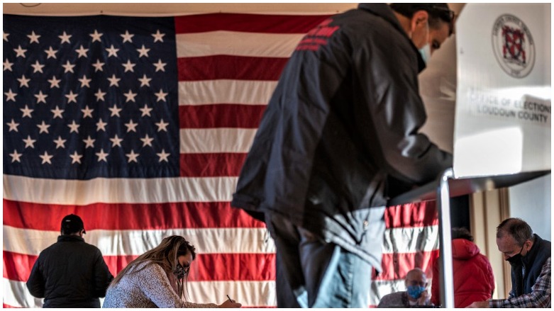 Voters cast their ballots at the old Stone School, used as a polling station, in Hillsboro, Virginia, Nov. 3, 2020. (Photo: AFP)