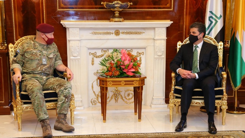 Nechirvan Barzani (right), President of the Kurdistan Region, with Lieutenant General John Lorimer, Supreme Defense Adviser for the Middle East and North Africa, Nov. 18, 2020. (Photo: Kurdistan Region Presidency)