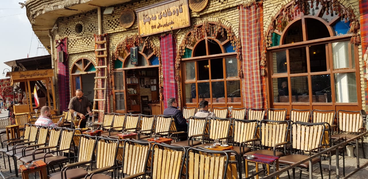 The traditional Machko teahouse in Erbil's ancient bazaar (Photo: Wladimir van Wilgenburg)